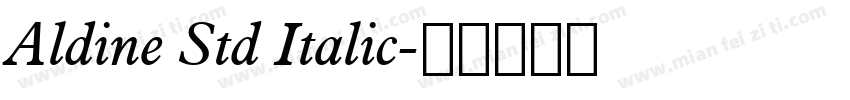 Aldine Std Italic字体转换